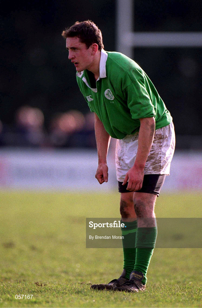 16 February 2001; Kieran Lewis of Ireland during the U21 Rugby International match between Ireland and France at Templeville Road in Dublin. Photo by Brendan Moran/Sportsfile