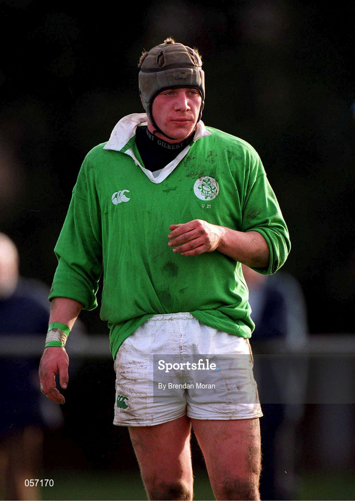 16 February 2001; Neil McMillan of Ireland during the U21 Rugby International match between Ireland and France at Templeville Road in Dublin. Photo by Brendan Moran/Sportsfile