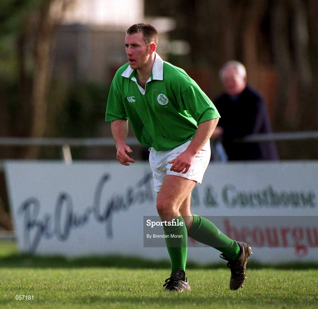 16 February 2001; Andrew Maxwell of Ireland during the U21 Rugby International match between Ireland and France at Templeville Road in Dublin. Photo by Brendan Moran/Sportsfile