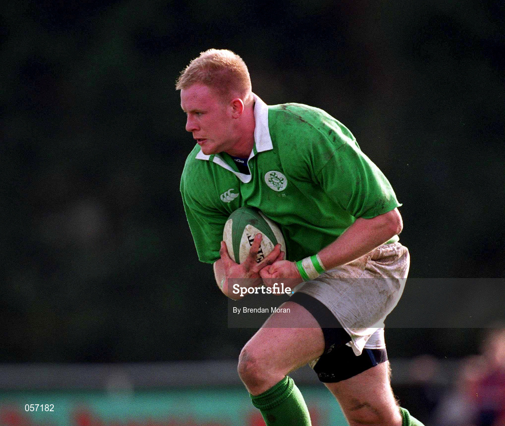 16 February 2001; Des Dillon of Ireland during the U21 Rugby International match between Ireland and France at Templeville Road in Dublin. Photo by Brendan Moran/Sportsfile