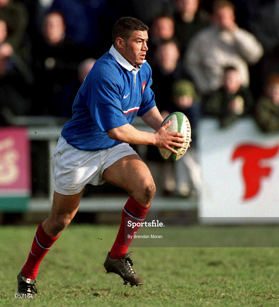 16 February 2001; Rida Jaouher of France during the U21 Rugby International match between Ireland and France at Templeville Road in Dublin. Photo by Brendan Moran/Sportsfile
