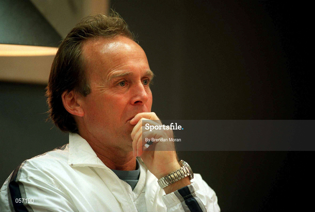 21 February 2001; John Lloyd during a press conference ahead of the KPMG Tennis Challenge / ATP Tour of Champions event to be held at The Point Depot in Dublin. Photo by Brendan Moran/Sportsfile