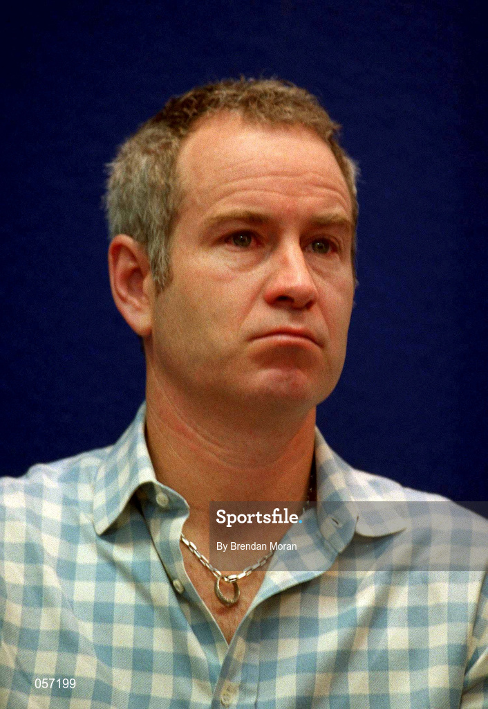 21 February 2001; John McEnroe during a press conference ahead of the KPMG Tennis Challenge / ATP Tour of Champions event to be held at The Point Depot in Dublin. Photo by Brendan Moran/Sportsfile