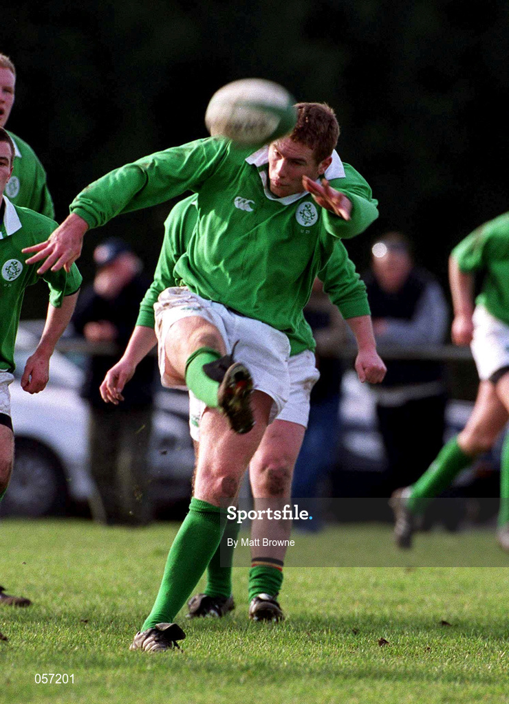 16 February 2001; Gavin Duffy of Ireland during the U21 Rugby International match between Ireland and France at Templeville Road in Dublin. Photo by Matt Browne/Sportsfile