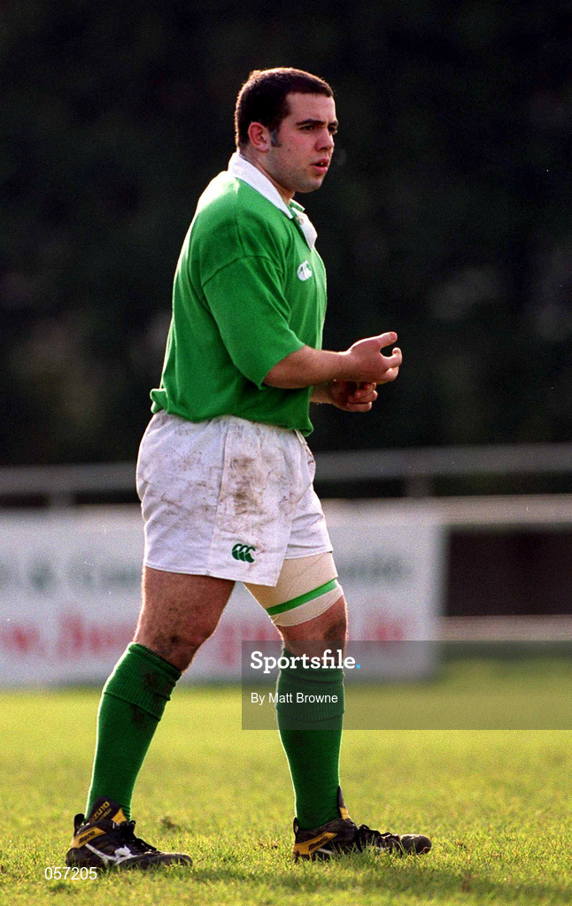 16 February 2001; Richard Flanagan of Ireland during the U21 Rugby International match between Ireland and France at Templeville Road in Dublin. Photo by Matt Browne/Sportsfile