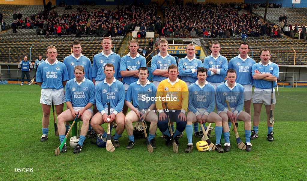 25 February 2001; The Graigue Ballycallan team prior to the AIB All-Ireland Senior Club Hurling Championship Semi-Final between Graigue Ballycallan and Sixmilebridge at Semple Stadium in Thurles, Tipperary. Photo by Brendan Moran/Sportsfile