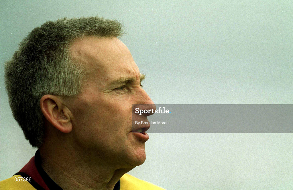 25 February 2001; Graigue Ballycallan manager Jim Neary during the AIB All-Ireland Senior Club Hurling Championship Semi-Final between Graigue Ballycallan and Sixmilebridge at Semple Stadium in Thurles, Tipperary. Photo by Brendan Moran/Sportsfile