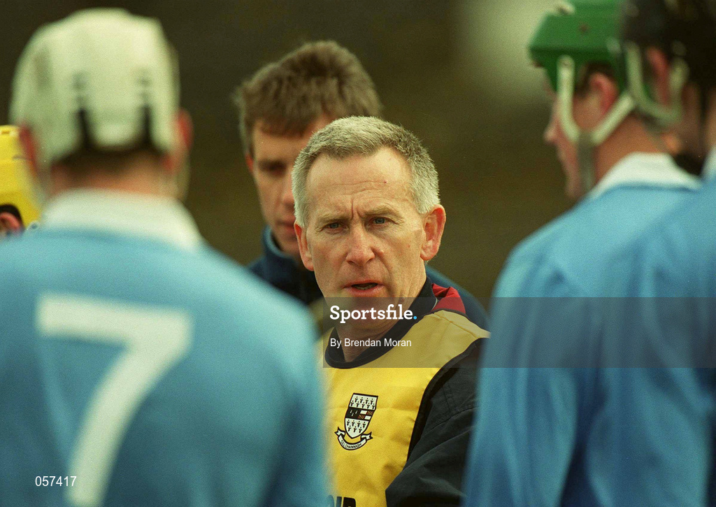 25 February 2001; Graigue Ballycallan manager Jim Neary during the AIB All-Ireland Senior Club Hurling Championship Semi-Final between Graigue Ballycallan and Sixmilebridge at Semple Stadium in Thurles, Tipperary. Photo by Brendan Moran/Sportsfile