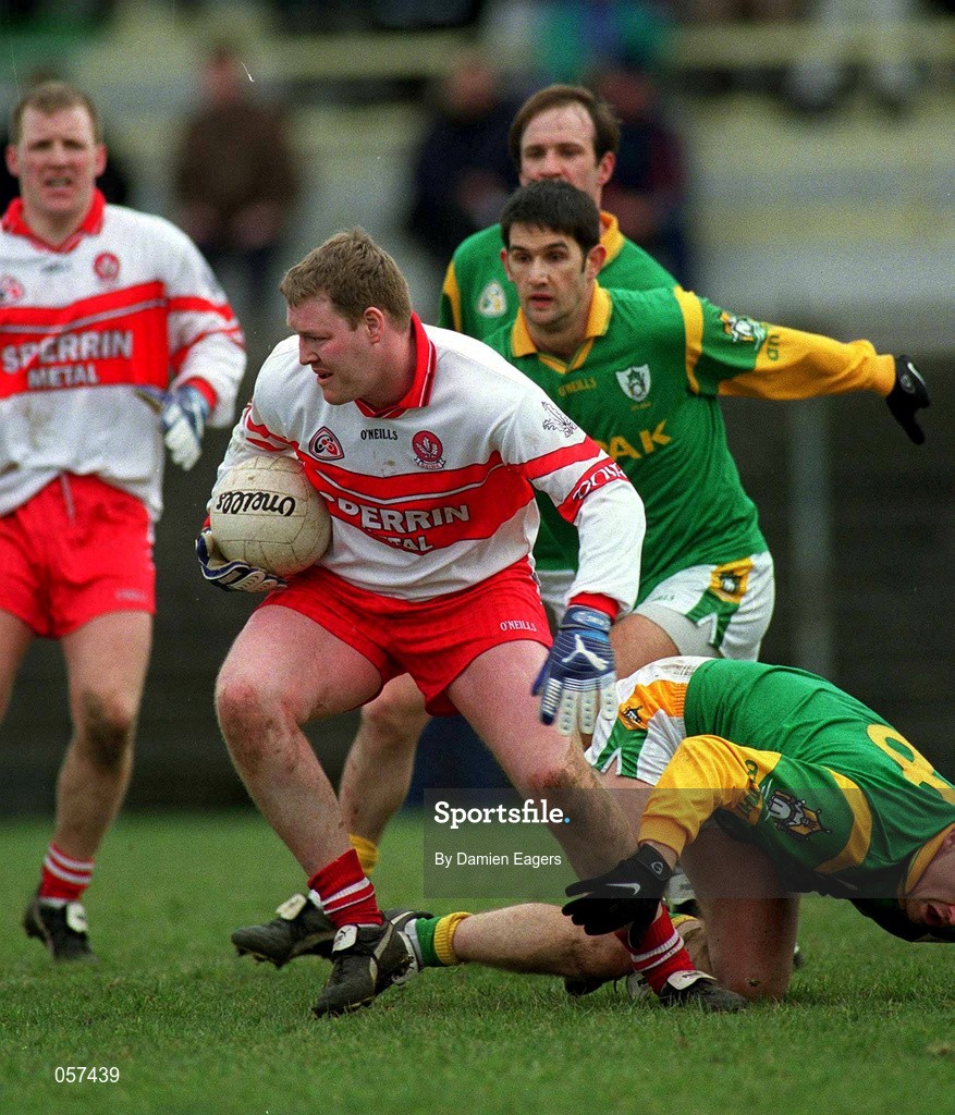 25 February 2001; Dermot Heaney of Derry during the Allianz National Football League Division 1B match between Meath and Derry at Páirc Tailteann in Navan, Meath. Photo by Damien Eagers/Sportsfile