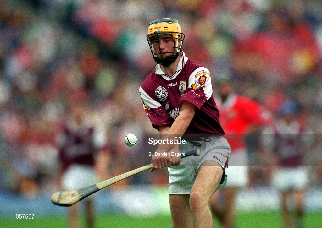 9 September 2001; Gerry Farragher of Galway during the All-Ireland Minor Hurling Championship Final between Cork and Galway at Croke Park in Dublin. Photo by Damien Eagers/Sportsfile