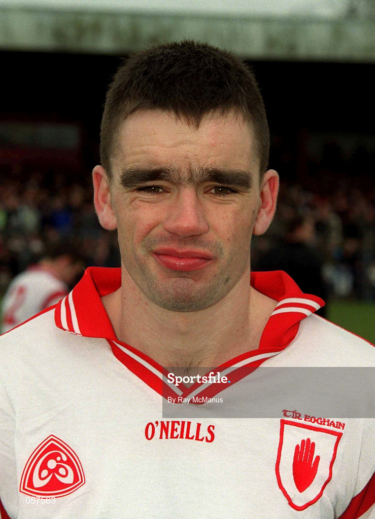25 February 2001; Ryan McMenamin of Tyrone prior to the Allianz National Football League Division 1A match between Galway and Tyrone at Duggan Park in Ballinasloe, Galway. Photo by Ray McManus/Sportsfile
