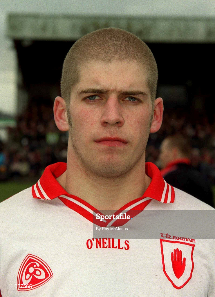 25 February 2001; Kevin Hughes of Tyrone prior to the Allianz National Football League Division 1A match between Galway and Tyrone at Duggan Park in Ballinasloe, Galway. Photo by Ray McManus/Sportsfile