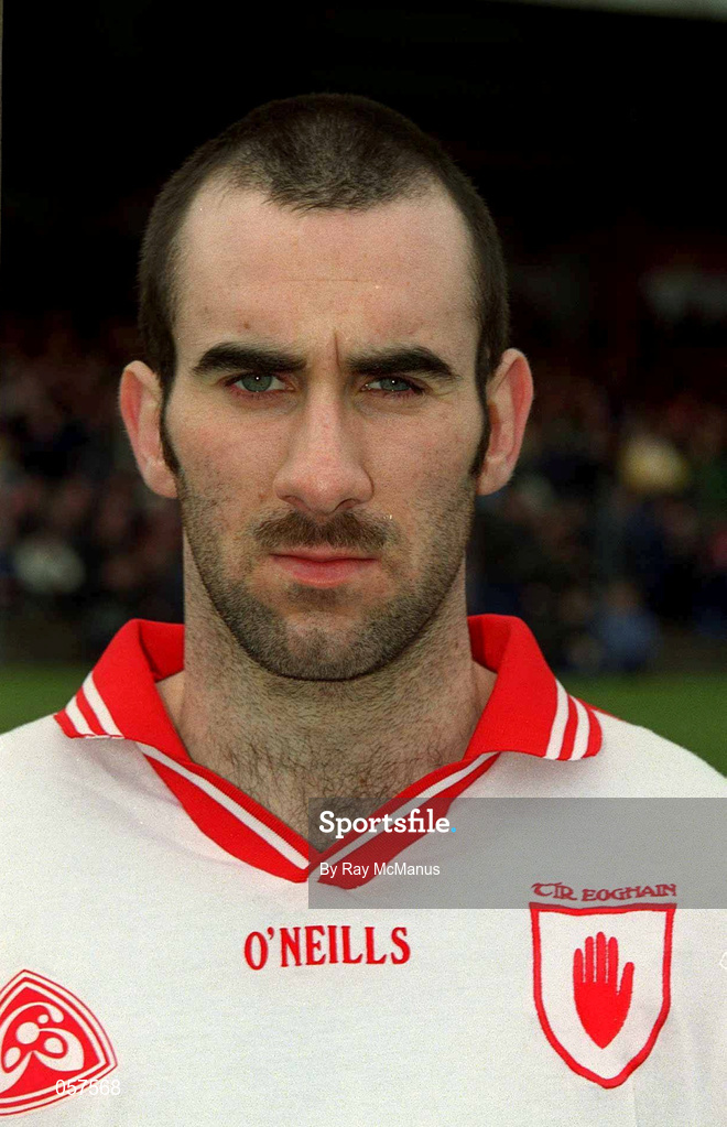 25 February 2001; Declan McCrossan of Tyrone prior to the Allianz National Football League Division 1A match between Galway and Tyrone at Duggan Park in Ballinasloe, Galway. Photo by Ray McManus/Sportsfile