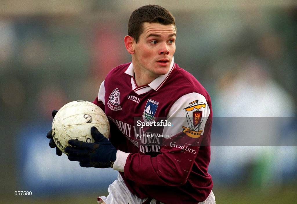 25 February 2001; Declan Meehan of Galway during the Allianz National Football League Division 1A match between Galway and Tyrone at Duggan Park in Ballinasloe, Galway. Photo by Ray McManus/Sportsfile