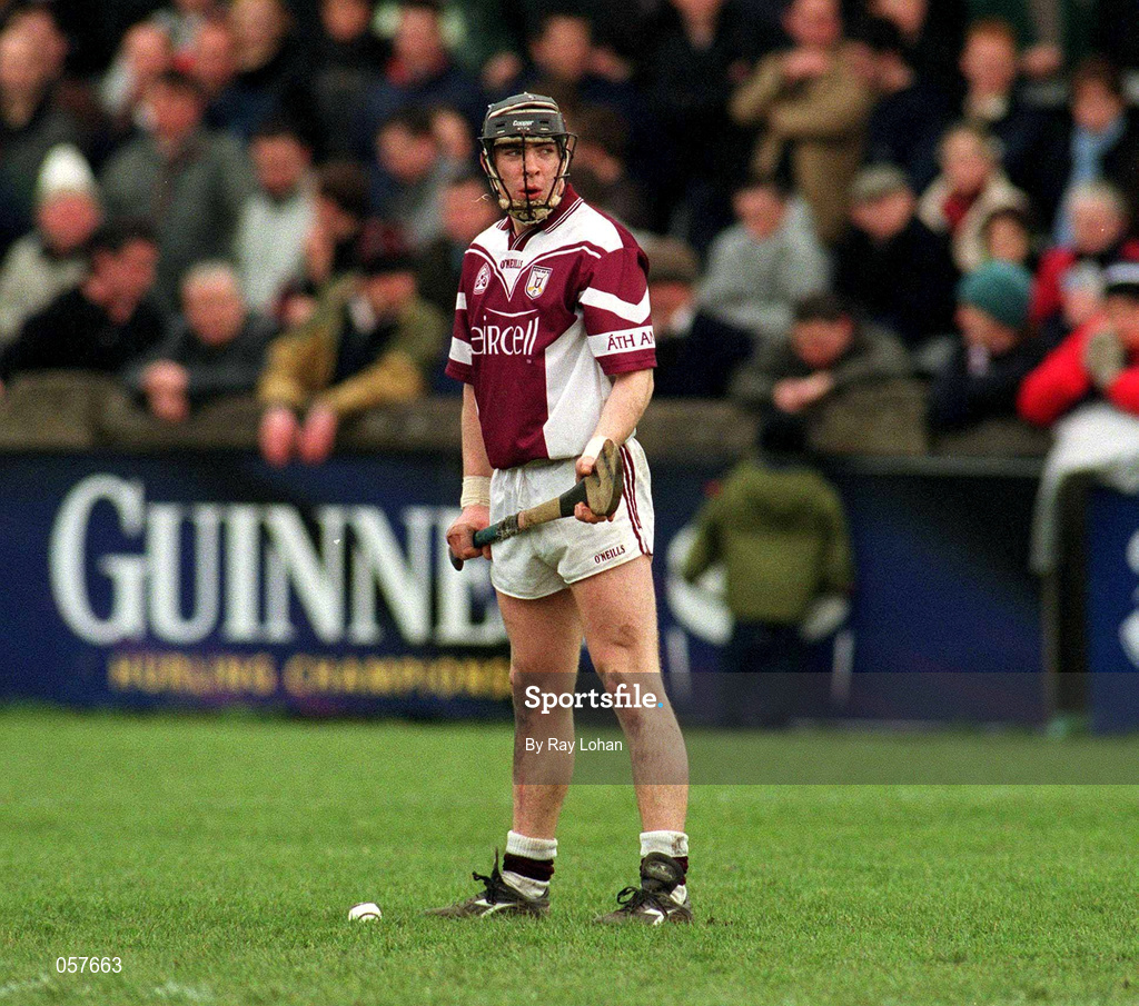 25 February 2001; Eugene Cloonan of Athenry during the AIB All-Ireland Senior Club Hurling Championship Semi-Final match between Athenry and Dunloy at Parnell Park in Dublin. Photo by Ray Lohan/Sportsfile