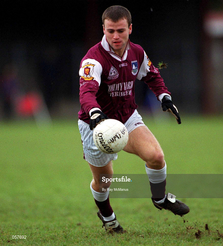 25 February 2001; Derek Savage of Galway during the Allianz National Football League Division 1A match between Galway and Tyrone at Duggan Park in Ballinasloe, Galway. Photo by Ray McManus/Sportsfile