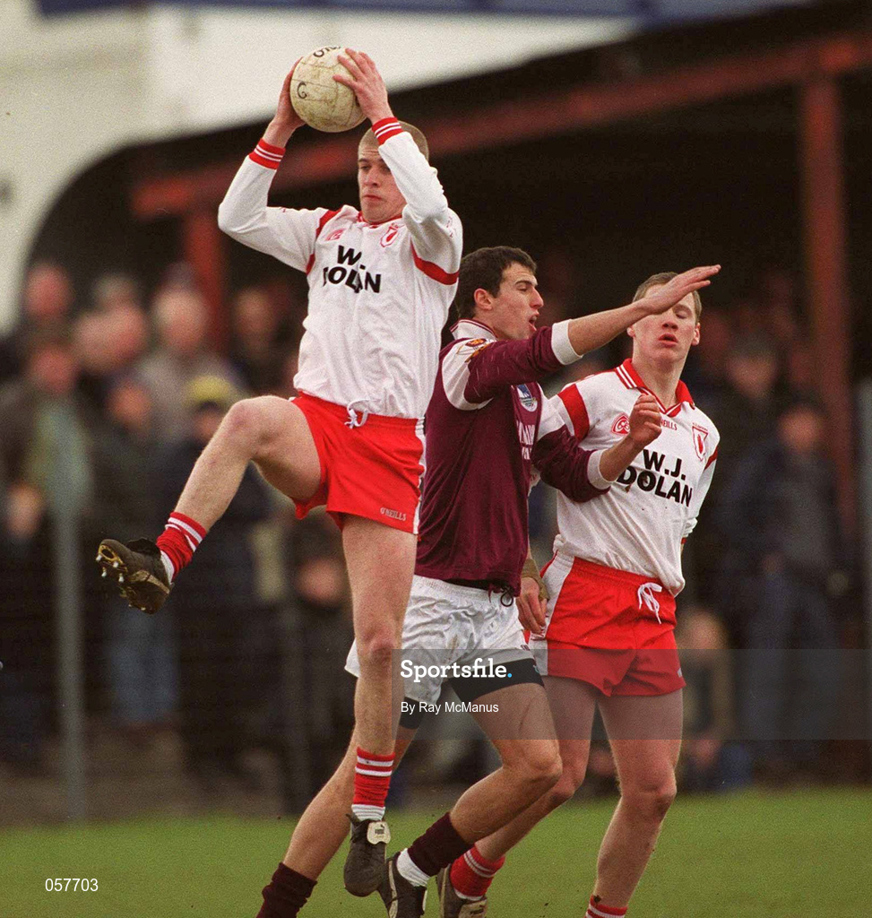 25 February 2001; Kevin Hughes of Tyrone during the Allianz National Football League Division 1A match between Galway and Tyrone at Duggan Park in Ballinasloe, Galway. Photo by Ray McManus/Sportsfile