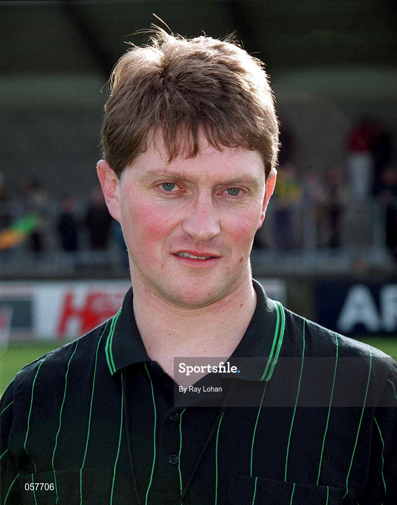 25 February 2001; Referee Barry Kelly prior to the AIB All-Ireland Senior Club Hurling Championship Semi-Final match between Athenry and Dunloy at Parnell Park in Dublin. Photo by Ray Lohan/Sportsfile