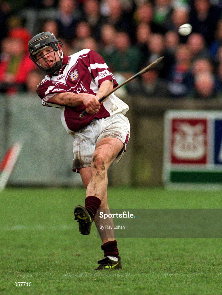 25 February 2001; David Donohue of Athenry during the AIB All-Ireland Senior Club Hurling Championship Semi-Final match between Athenry and Dunloy at Parnell Park in Dublin. Photo by Ray Lohan/Sportsfile