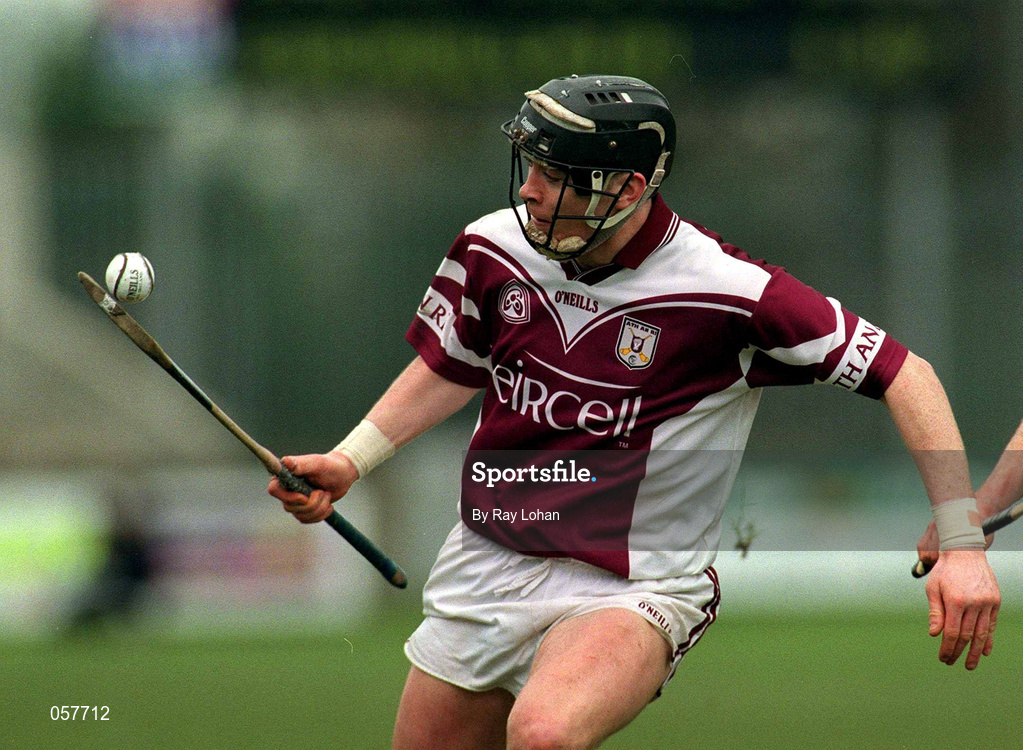 25 February 2001; Eugene Cloonan of Athenry during the AIB All-Ireland Senior Club Hurling Championship Semi-Final match between Athenry and Dunloy at Parnell Park in Dublin. Photo by Ray Lohan/Sportsfile