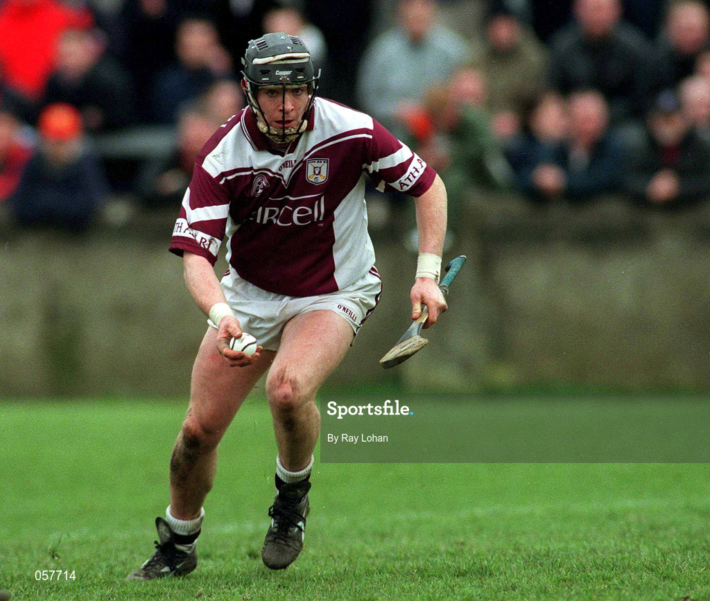 25 February 2001; Eugene Cloonan of Athenry during the AIB All-Ireland Senior Club Hurling Championship Semi-Final match between Athenry and Dunloy at Parnell Park in Dublin. Photo by Ray Lohan/Sportsfile