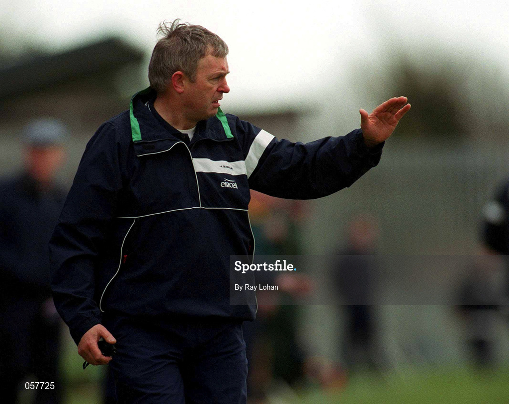 25 February 2001; Athenry manager Pat Nally during the AIB All-Ireland Senior Club Hurling Championship Semi-Final match between Athenry and Dunloy at Parnell Park in Dublin. Photo by Ray Lohan/Sportsfile