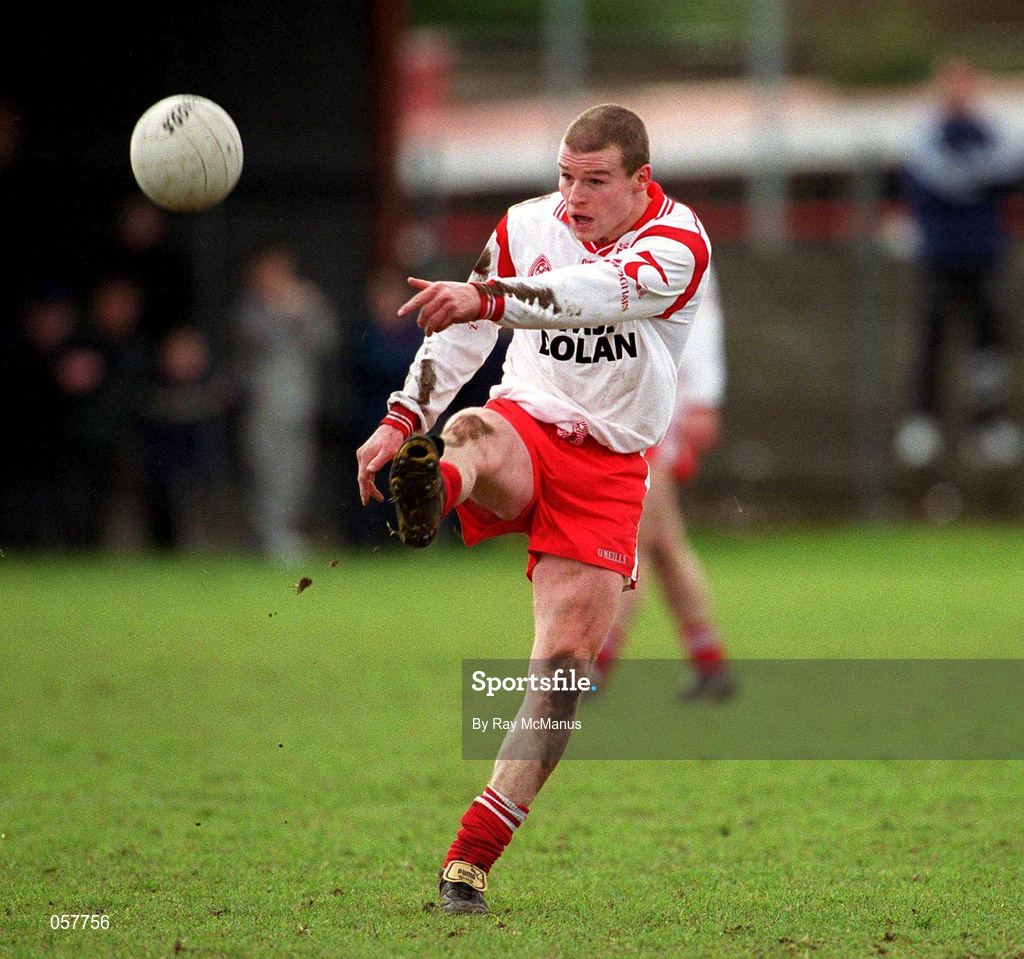 25 February 2001; Sean Teague of Tyrone during the Allianz National Football League Division 1A match between Galway and Tyrone at Duggan Park in Ballinasloe, Galway. Photo by Ray McManus/Sportsfile