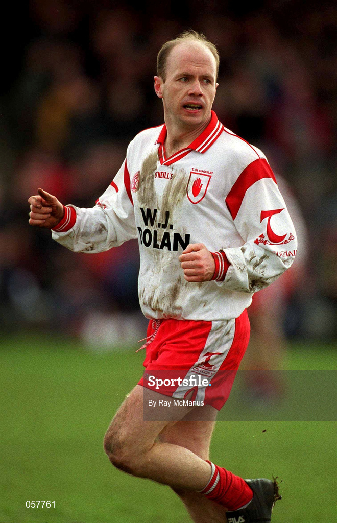 25 February 2001; Peter Canavan of Tyrone during the Allianz National Football League Division 1A match between Galway and Tyrone at Duggan Park in Ballinasloe, Galway. Photo by Ray McManus/Sportsfile
