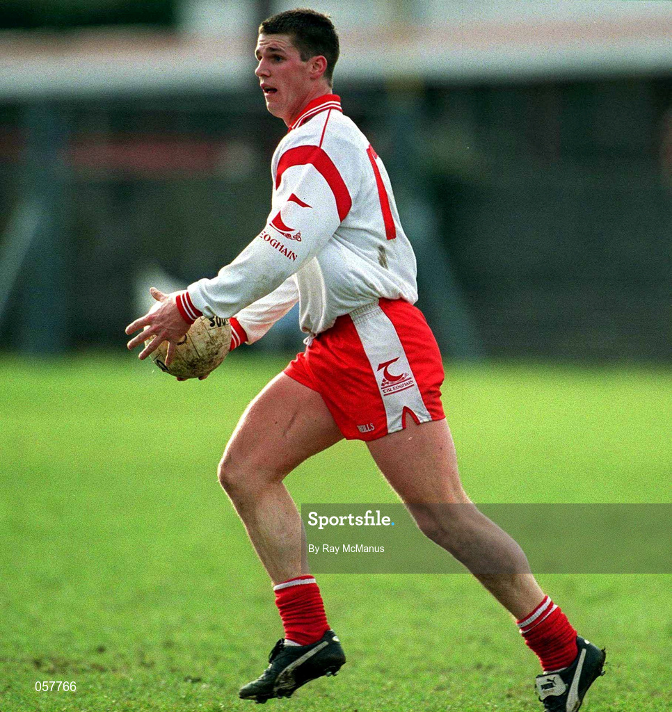 25 February 2001; Colin Holmes of Tyrone during the Allianz National Football League Division 1A match between Galway and Tyrone at Duggan Park in Ballinasloe, Galway. Photo by Ray McManus/Sportsfile