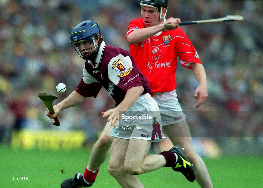 10 September 2000; Damien Hayes of Galway during the All-Ireland Minor Hurling Championship Final between Cork and Galway at Croke Park in Dublin. Photo by Aoife Rice/Sportsfile