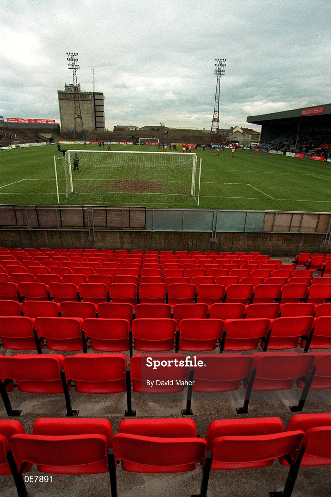25 February 2001; Newly installed seating at Dalymount Park prior to the Eircom League Premier Division match between Bohemians and Cork City at Dalymount Park in Dublin. Photo by David Maher/Sportsfile
