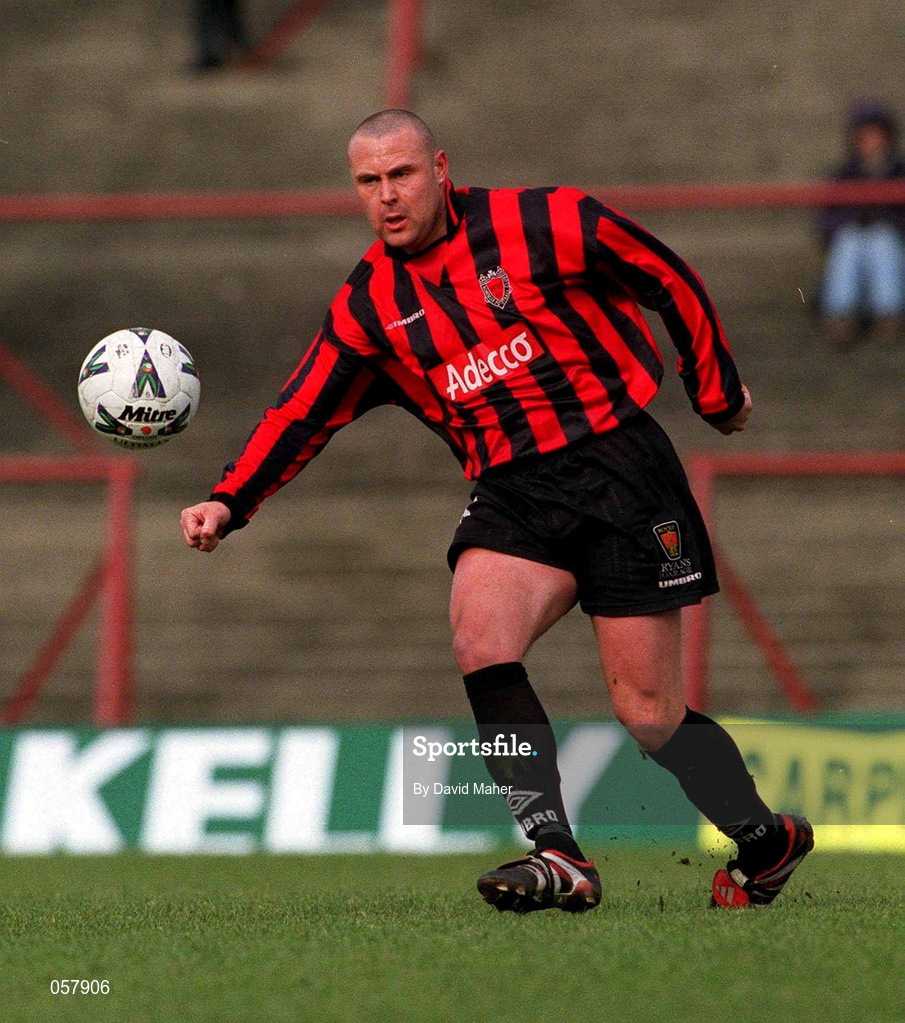 25 February 2001; Paul Byrne of Bohemians during the Eircom League Premier Division match between Bohemians and Cork City at Dalymount Park in Dublin. Photo by David Maher/Sportsfile