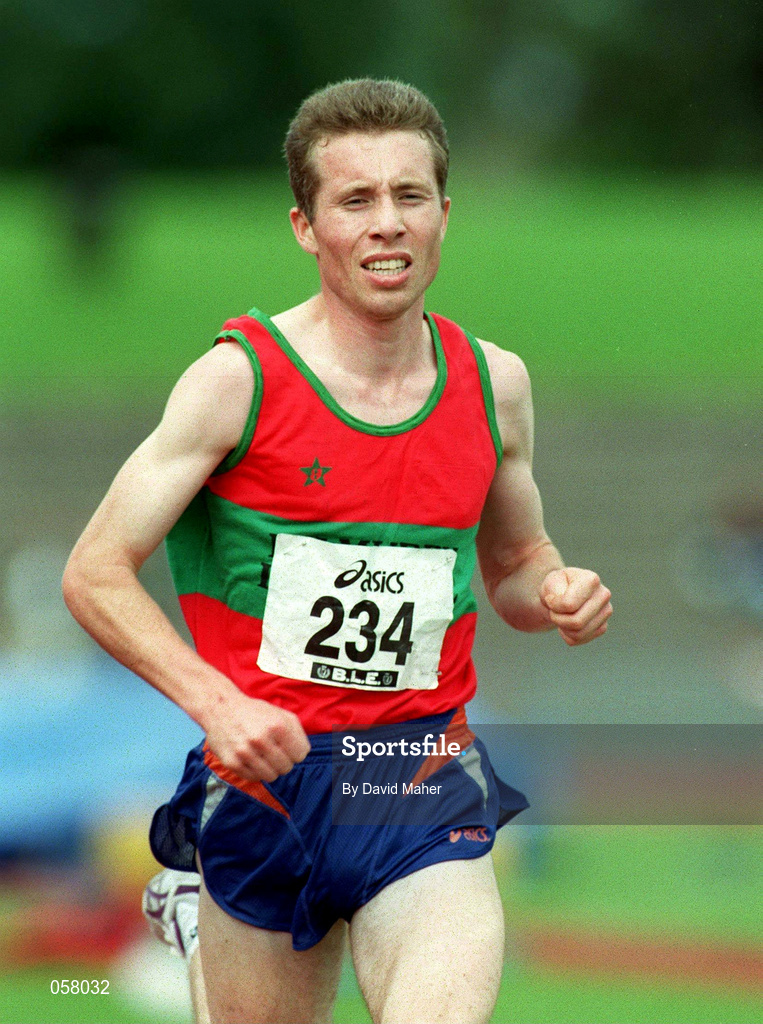13 July 1997; Seamus Power, Kilmurray AC,  competes in the BLÉ National Track & Field Championships at Morton Stadium in Santry, Dublin. Photo by David Maher/Sportsfile