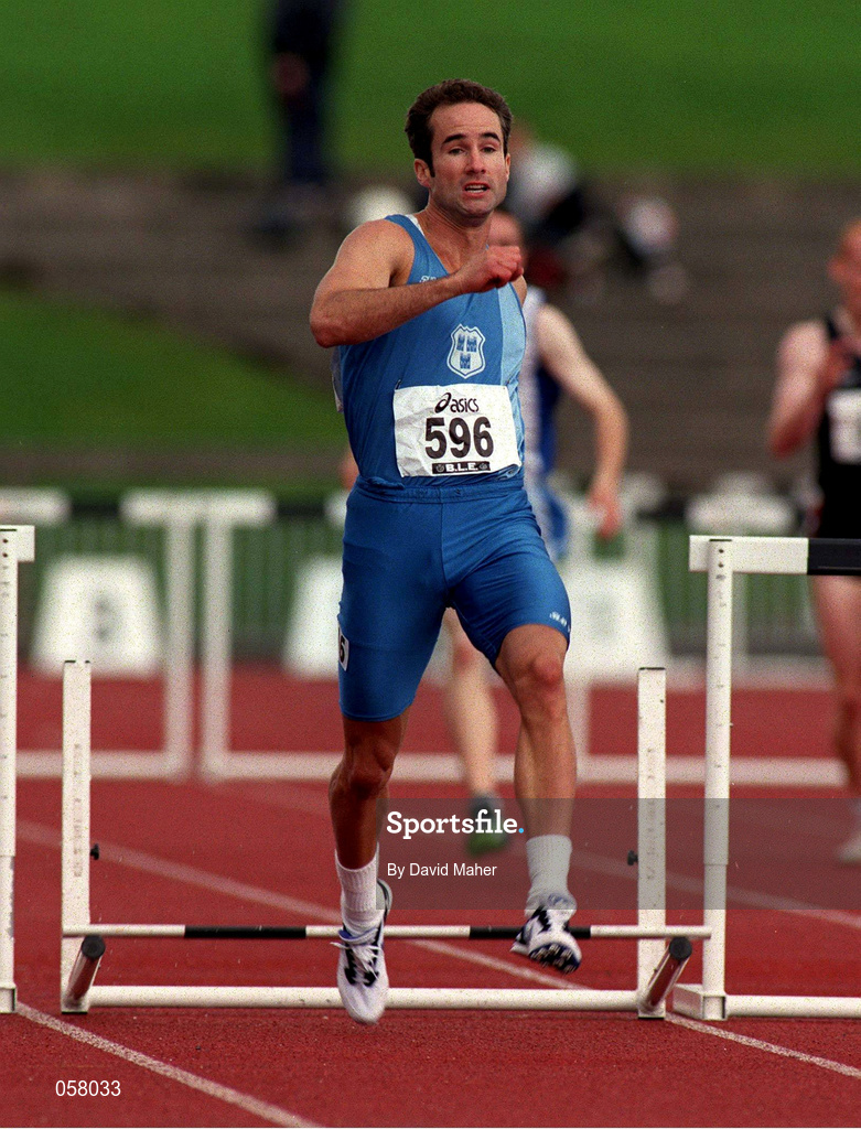 13 July 1997; Tom McGuirk, Dublin City Harriers AC, competes in the BLÉ National Track & Field Championships at Morton Stadium in Santry, Dublin. Photo by David Maher/Sportsfile