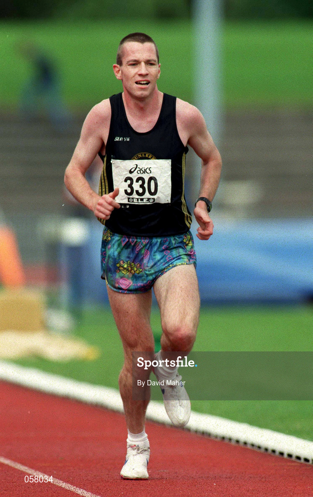 13 July 1997; Eugene Burns, Dunleer AC, competes in the BLÉ National Track & Field Championships at Morton Stadium in Santry, Dublin. Photo by David Maher/Sportsfile
