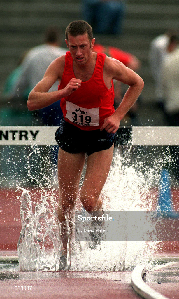 13 July 1997; Patrick Byrne, Gowran AC, competes in the BLÉ National Track & Field Championships at Morton Stadium in Santry, Dublin. Photo by David Maher/Sportsfile
