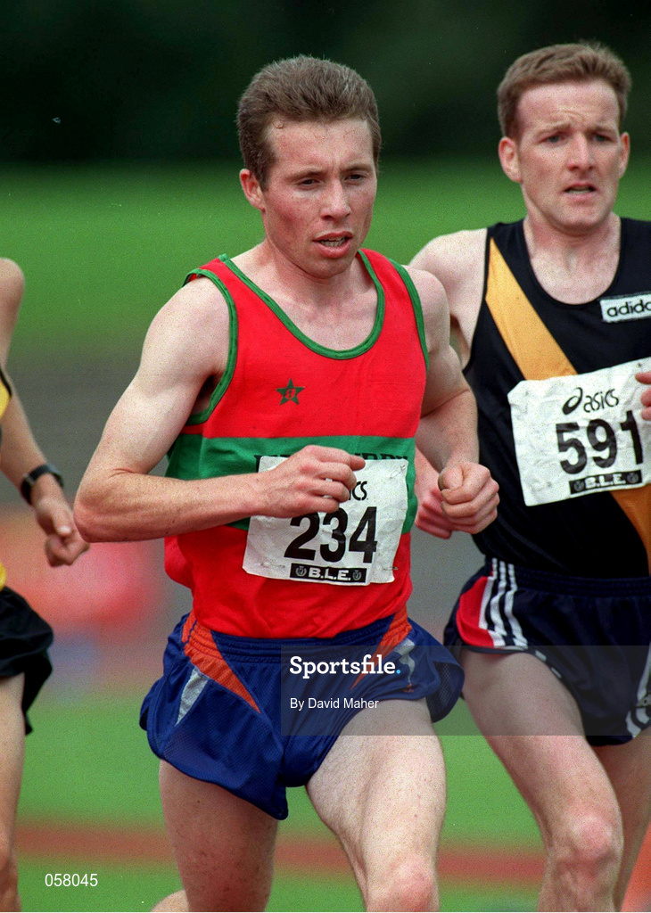 13 July 1997; Seamus Power, Kilmurray AC, competes in the BLÉ National Track & Field Championships at Morton Stadium in Santry, Dublin. Photo by David Maher/Sportsfile