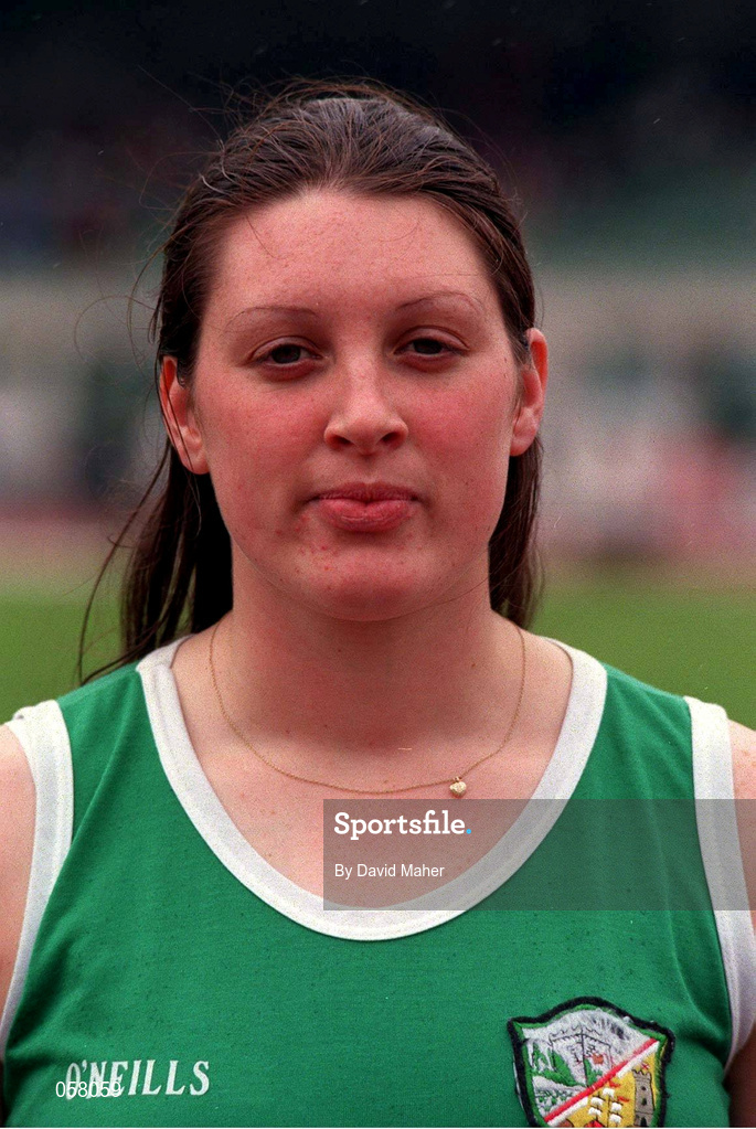 13 July 1997; Edel Meagher, Blarney AC, during the BLÉ National Track & Field Championships at Morton Stadium in Santry, Dublin. Photo by David Maher/Sportsfile