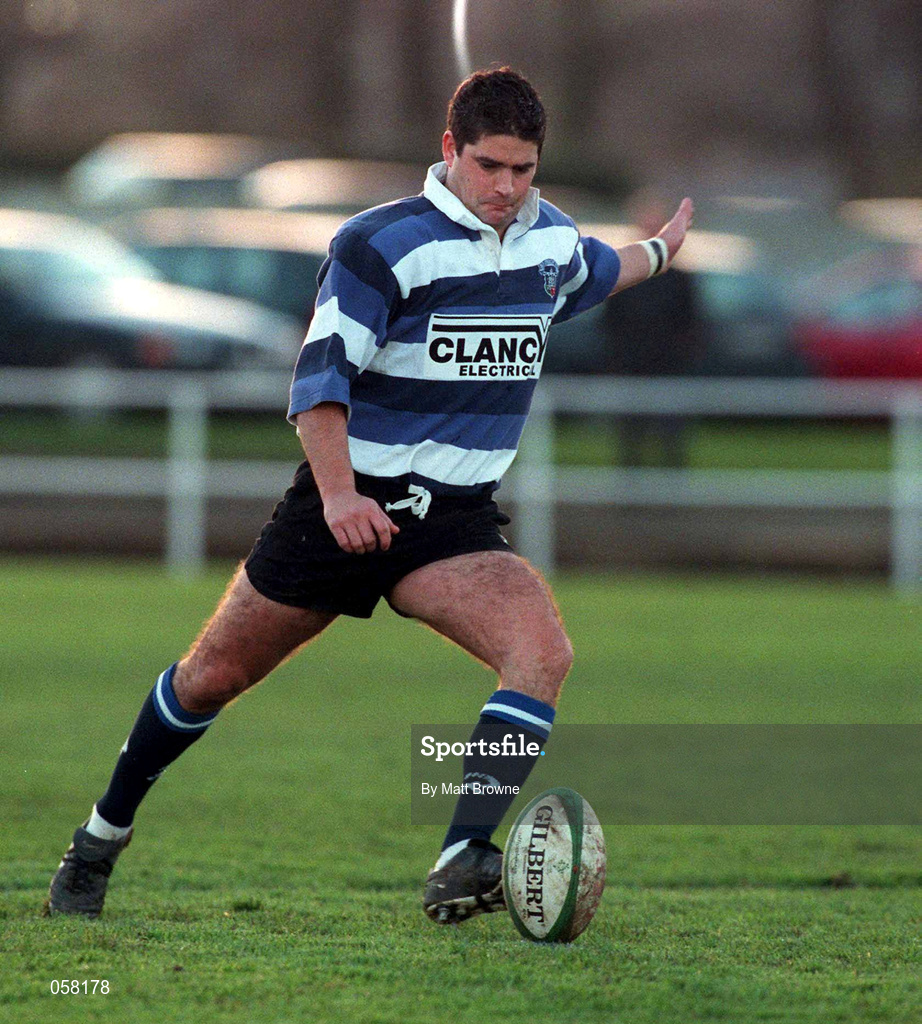 11 December 1999; Brian Begley of Old Crescent during the AIB Rugby League Division 2 match between Greystones RFC v Old Crescent at Dr Hickey Park in Greystones, Wicklow. Photo by Matt Browne/Sportsfile