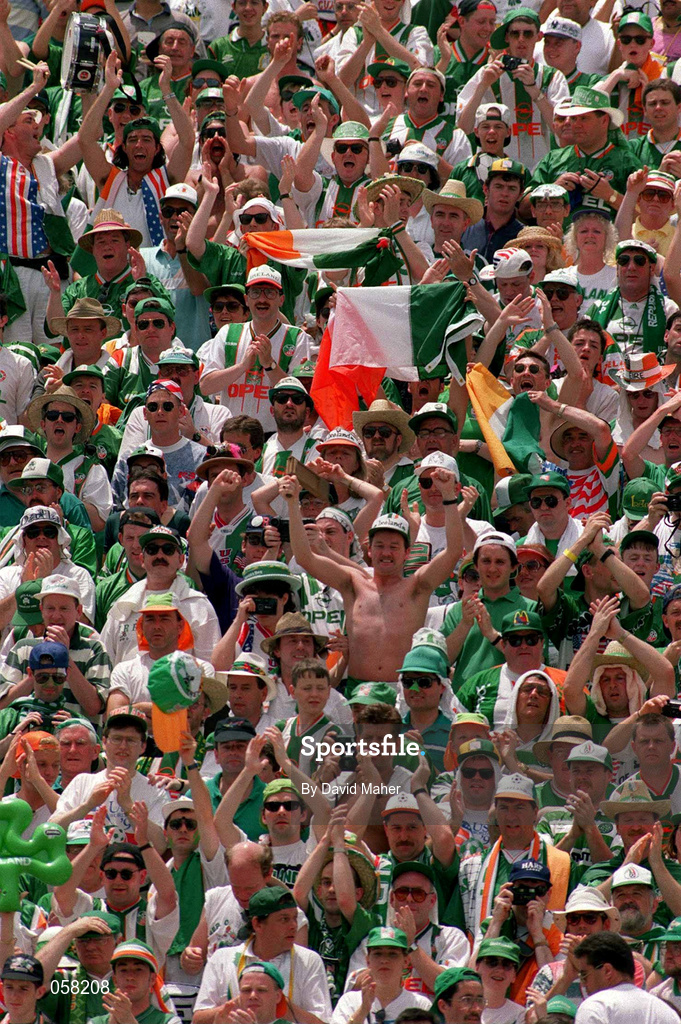 24 June 1994; Republic of Ireland supporters during the FIFA World Cup 1994 Group E match between Mexico and Republic of Ireland at the Citrus Bowl in Orlando, Florida, USA. Photo by David Maher/Sportsfile