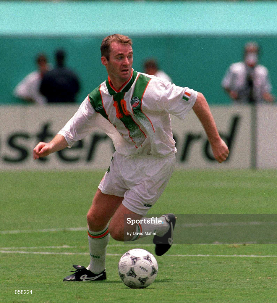24 June 1994; John Sheridan of Republic of Ireland during the FIFA World Cup 1994 Group E match between Mexico and Republic of Ireland at the Citrus Bowl in Orlando, Florida, USA. Photo by David Maher/Sportsfile