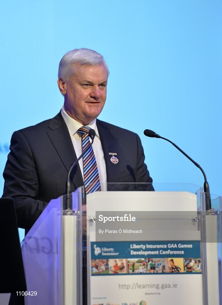 23 January 2016; Uachtarán Chumann Lúthchleas Gael Aogán Ó Fearghail in attendance at the Liberty Insurance GAA Annual Games Development Conference 2016. The theme of the conference was 'The Coach, The Player, The Game: Building Connections'. A range of speakers addressed issues related to the coaching and playing of gaelic games at adult level’. Croke Park, Dublin. Picture credit: Piaras Ó Mídheach / SPORTSFILE