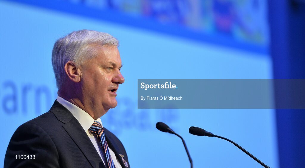 23 January 2016; Uachtarán Chumann Lúthchleas Gael Aogán Ó Fearghail in attendance at the Liberty Insurance GAA Annual Games Development Conference 2016. The theme of the conference was 'The Coach, The Player, The Game: Building Connections'. A range of speakers addressed issues related to the coaching and playing of gaelic games at adult level’. Croke Park, Dublin. Picture credit: Piaras Ó Mídheach / SPORTSFILE