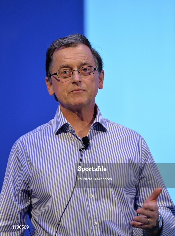 23 January 2016; Dr Liam Hennessy, Setanta College, during his keynote 'Building Coaching Efficiency' talk during the Liberty Insurance GAA Annual Games Development Conference 2016. The theme of the conference was 'The Coach, The Player, The Game: Building Connections'. A range of speakers addressed issues related to the coaching and playing of gaelic games at adult level’. Croke Park, Dublin. Picture credit: Piaras Ó Mídheach / SPORTSFILE