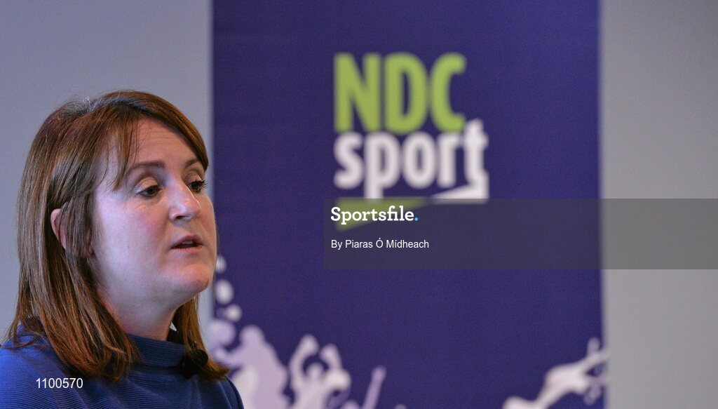 23 January 2016; As part of the GAA Games Development Conference (Saturday 23rd January), the National Dairy Council delivered a sports nutrition seminar presented by Dr Sharon Madigan, Head of Performance Nutrition, Irish Institute of Sport; and Dr Bryan Cullen, High Performance Manager for Dublin GAA and former Dublin footballer. This seminar addressed the many myths and mixed messages about nutrition that can influence players, as well as highlighting exciting research exploring specific benefits that milk may play in a number of aspects of recovery nutrition - namely potential roles in rehydration and muscle recovery. Pictured is Dr Sharon Madigan, Head of Performance Nutrition, Irish Institute of Sport. Croke Park, Dublin. Picture credit: Piaras Ó Mídheach / SPORTSFILE
