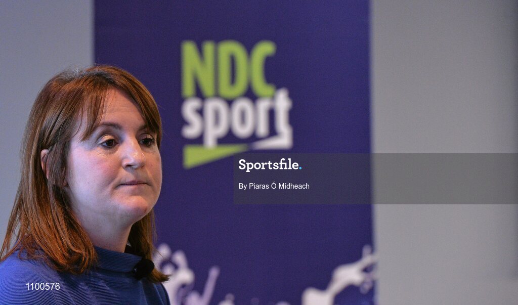23 January 2016; As part of the GAA Games Development Conference (Saturday 23rd January), the National Dairy Council delivered a sports nutrition seminar presented by Dr Sharon Madigan, Head of Performance Nutrition, Irish Institute of Sport; and Dr Bryan Cullen, High Performance Manager for Dublin GAA and former Dublin footballer. This seminar addressed the many myths and mixed messages about nutrition that can influence players, as well as highlighting exciting research exploring specific benefits that milk may play in a number of aspects of recovery nutrition - namely potential roles in rehydration and muscle recovery. Pictured is Dr Sharon Madigan, Head of Performance Nutrition, Irish Institute of Sport. Croke Park, Dublin. Picture credit: Piaras Ó Mídheach / SPORTSFILE