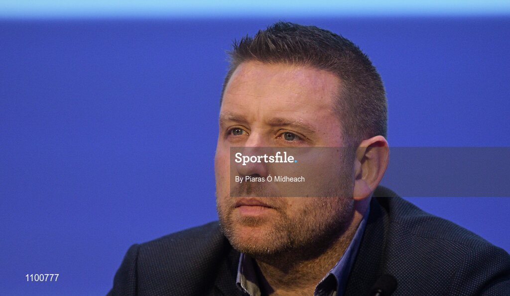 23 January 2016; In attendance during the 'Player Welfare Forum - Caring for Players: The coach's role in player welfare' talk at the Liberty Insurance GAA Annual Games Development Conference 2016 is Dr Cian O'Neill, Head of Sport, Leisure and Childhood Studies Cork IT and Kildare Senior Football Manager. The theme of the conference was 'The Coach, The Player, The Game: Building Connections'. A range of speakers addressed issues related to the coaching and playing of gaelic games at adult level’. Croke Park, Dublin. Picture credit: Piaras Ó Mídheach / SPORTSFILE
