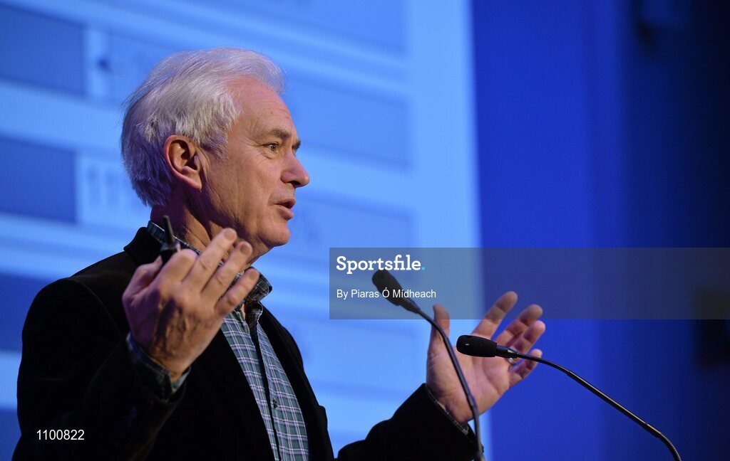 23 January 2016; Professor Ian Robertson during his keynote 'The Winner Effect' talk during the Liberty Insurance GAA Annual Games Development Conference 2016. The theme of the conference was 'The Coach, The Player, The Game: Building Connections'. A range of speakers addressed issues related to the coaching and playing of gaelic games at adult level’. Croke Park, Dublin. Picture credit: Piaras Ó Mídheach / SPORTSFILE