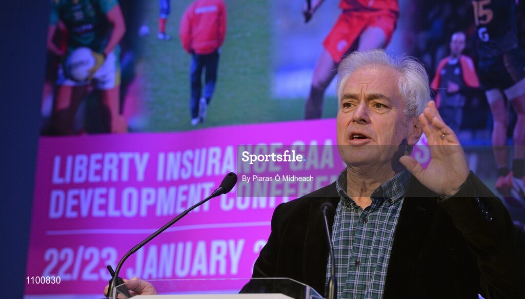 23 January 2016; Professor Ian Robertson during his keynote 'The Winner Effect' talk during the Liberty Insurance GAA Annual Games Development Conference 2016. The theme of the conference was 'The Coach, The Player, The Game: Building Connections'. A range of speakers addressed issues related to the coaching and playing of gaelic games at adult level’. Croke Park, Dublin. Picture credit: Piaras Ó Mídheach / SPORTSFILE