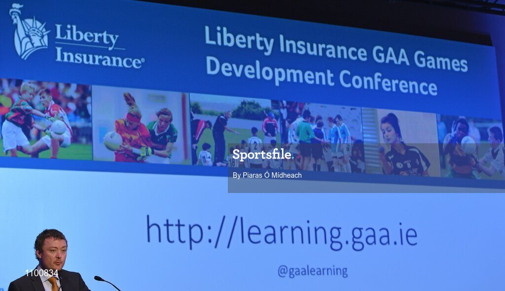 23 January 2016; Peter Horgan, Education Officer, Croke Park, speaking during the Liberty Insurance GAA Annual Games Development Conference 2016. The theme of the conference was 'The Coach, The Player, The Game: Building Connections'. A range of speakers addressed issues related to the coaching and playing of gaelic games at adult level’. Croke Park, Dublin. Picture credit: Piaras Ó Mídheach / SPORTSFILE